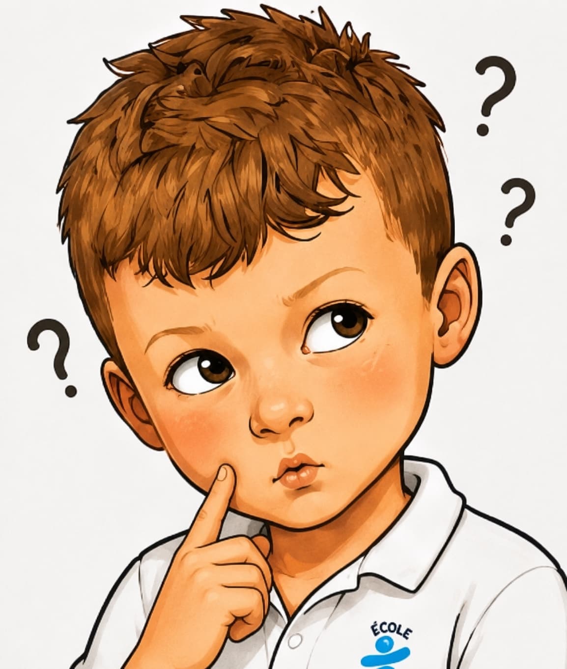 Enfant en train de réfléchir